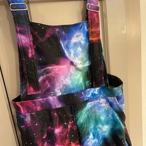 Black milk nebula overall shorts